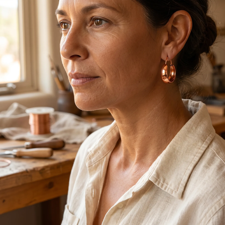 Saskia Kupferohrringe